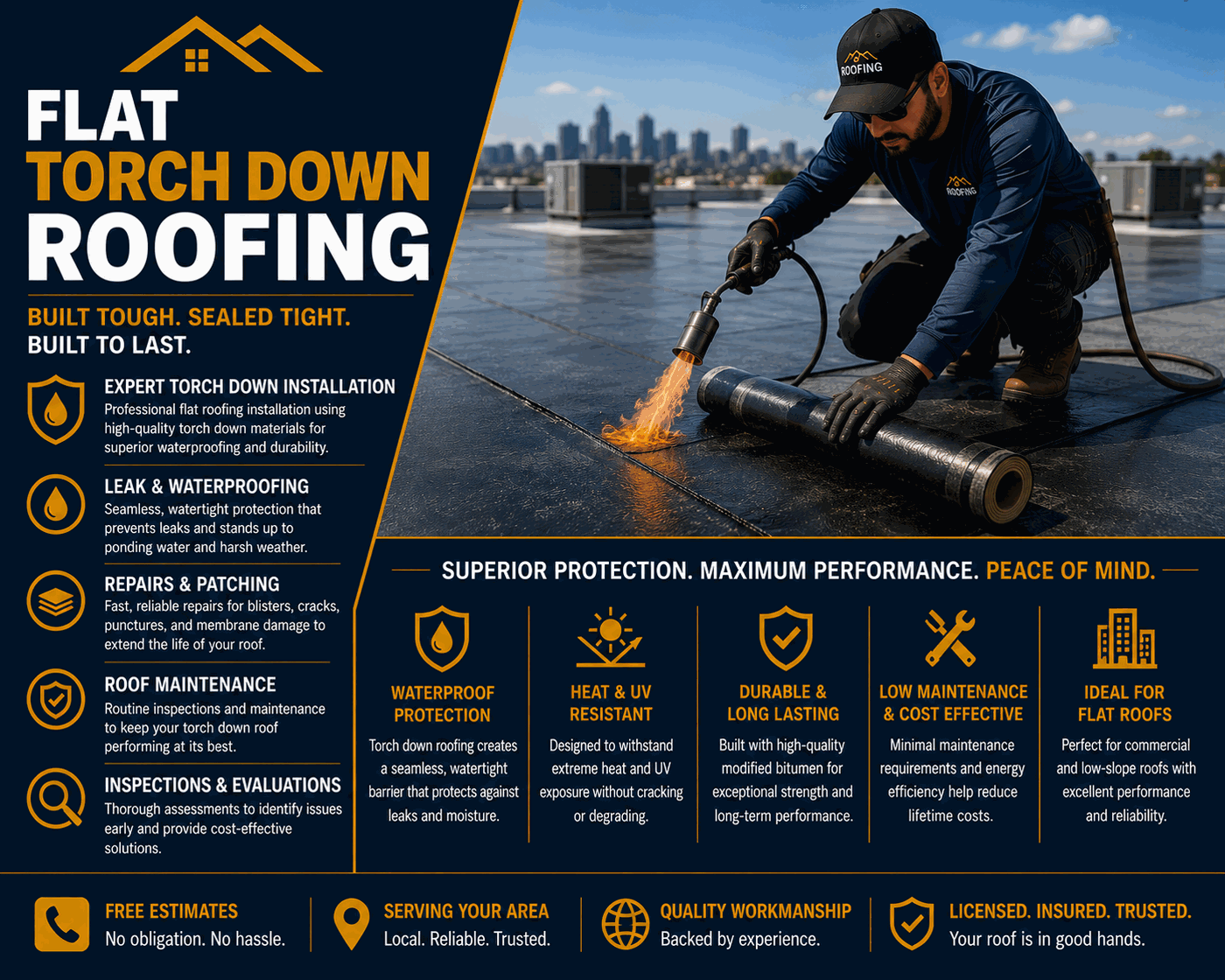 Flat Torch Down Roofing El Segundo ​