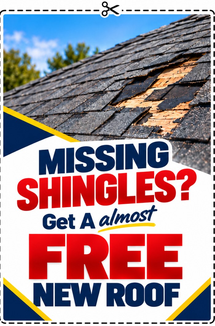 Missing shingles? Get an almost free new roof